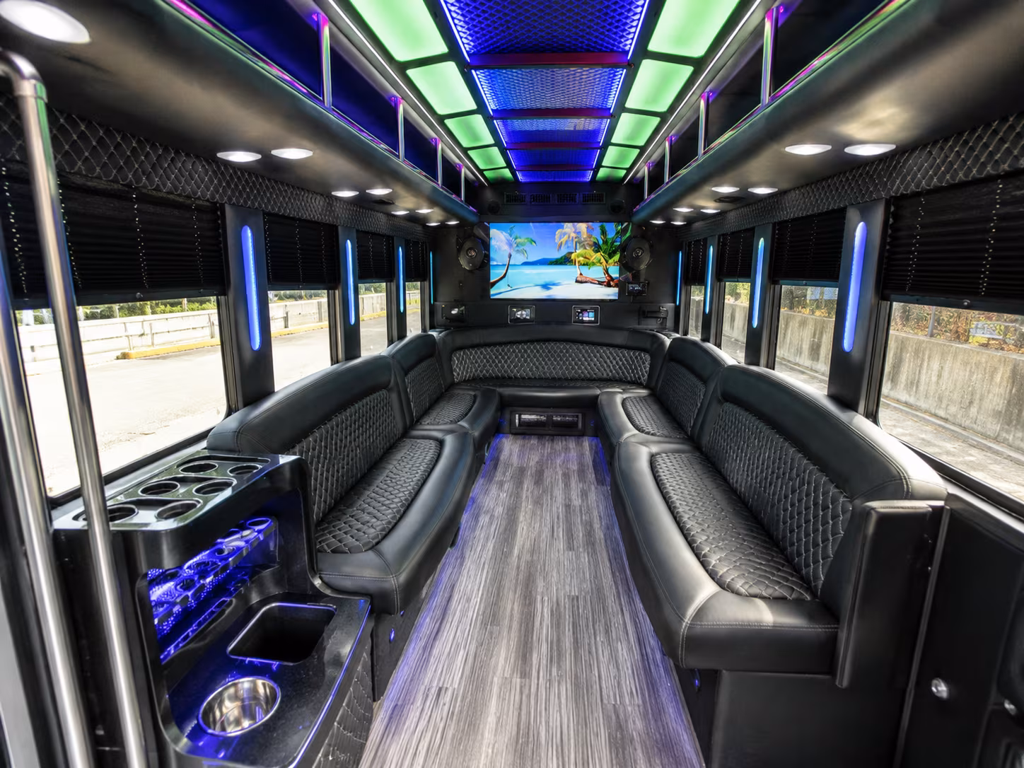 28 Passenger Party Bus Inside