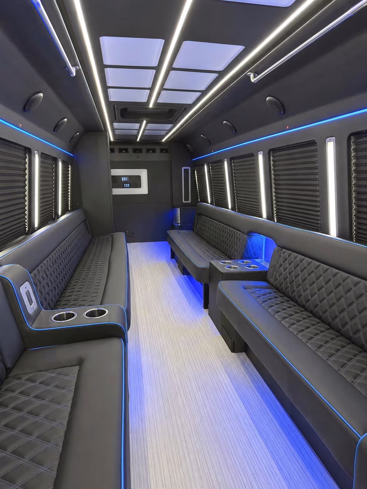 Mesa Birthday, Sweet 16, & Quinceañera Transportation party bus interior