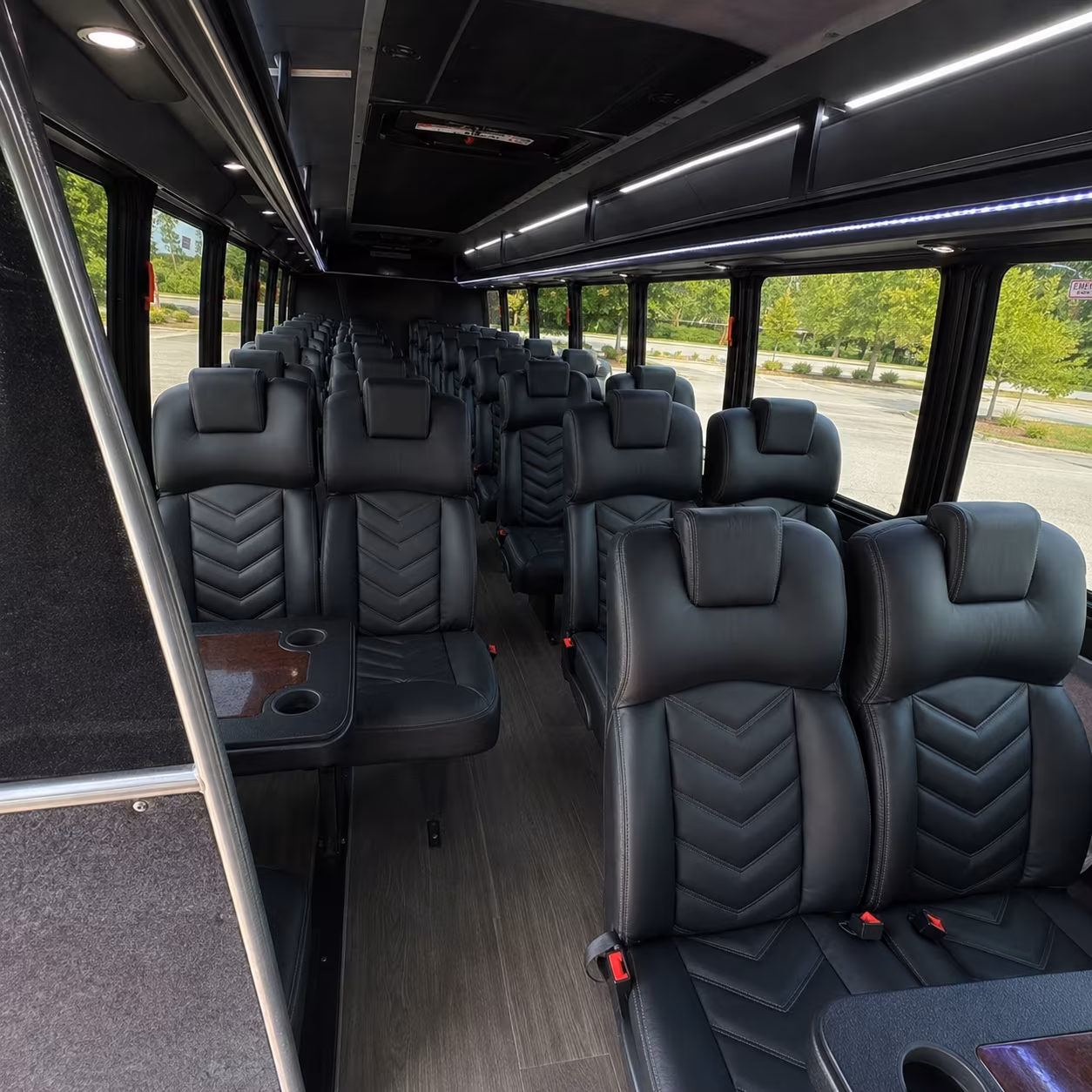Mesa Corporate Transportation party bus interior