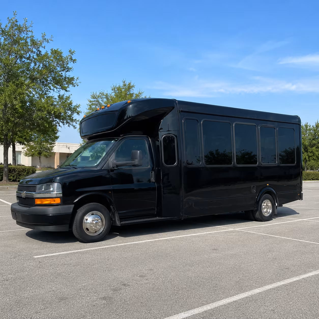 Mesa Private Event Transportation party bus exterior