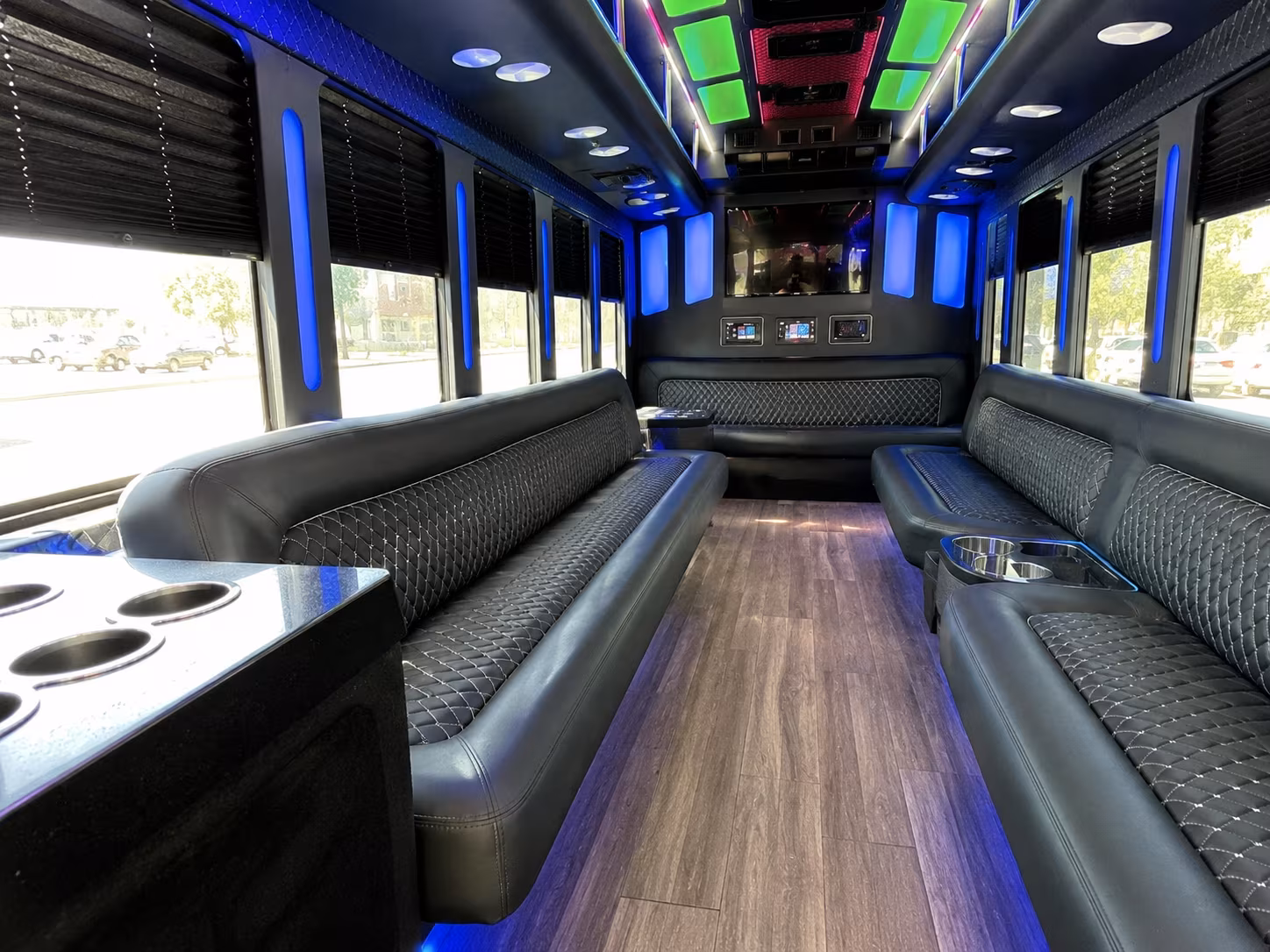 Mesa Private Event Transportation party bus exterior