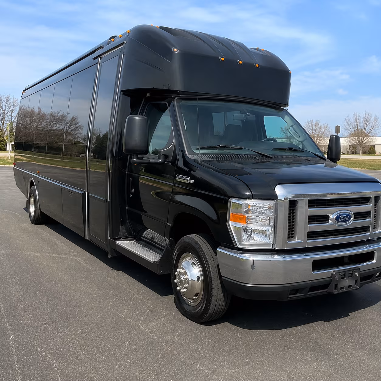 Mesa Private Event Transportation party bus exterior