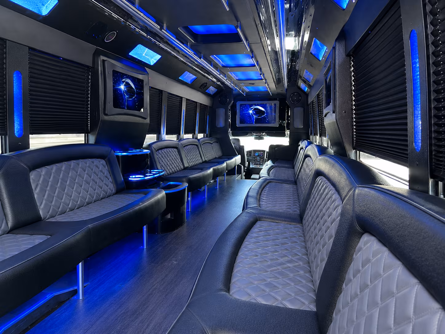 Mesa Private Event Transportation party bus exterior