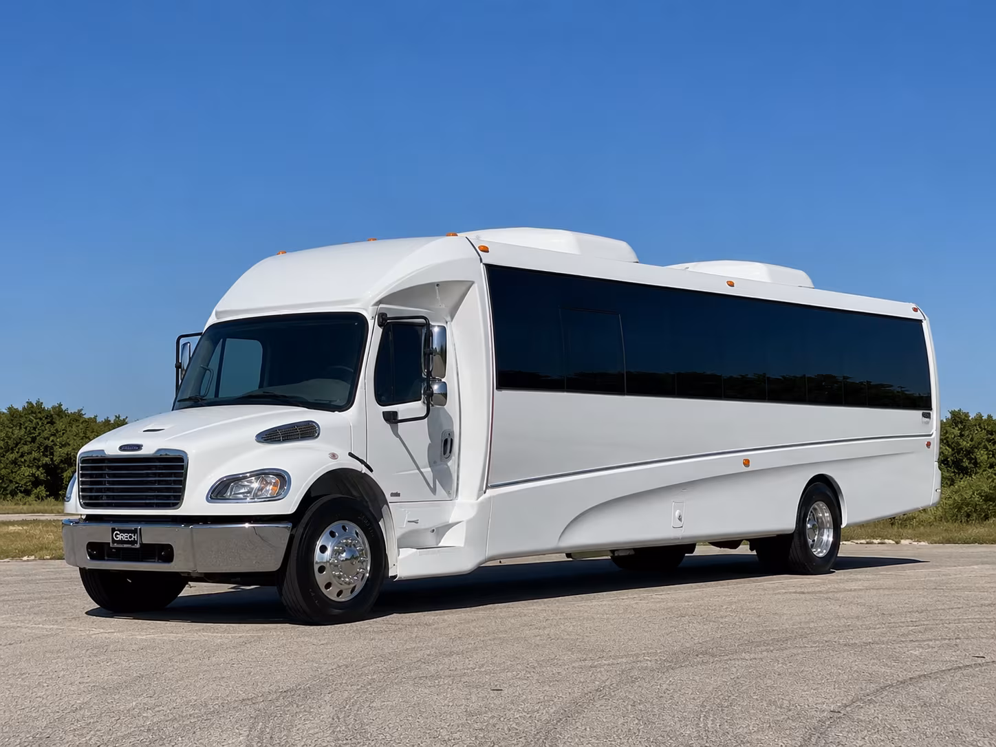 Mesa Private Event Transportation party bus exterior