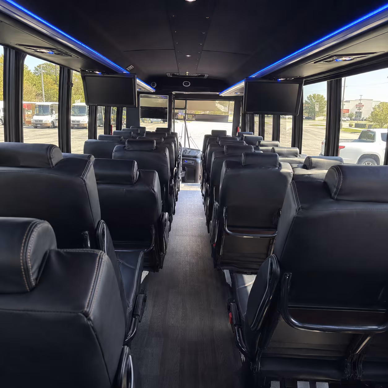 Mesa School Event Transportation party bus exterior