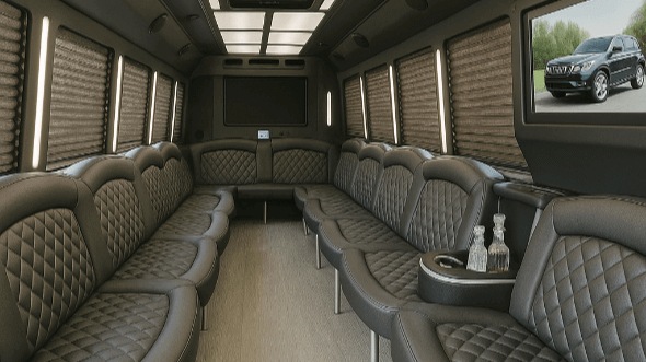 Interior of Charter Bus Company Phoenix's 20 Passenger Party Bus in Phoenix