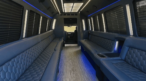 Interior of Charter Bus Company Maricopa's 25 Passenger Party Bus in Maricopa