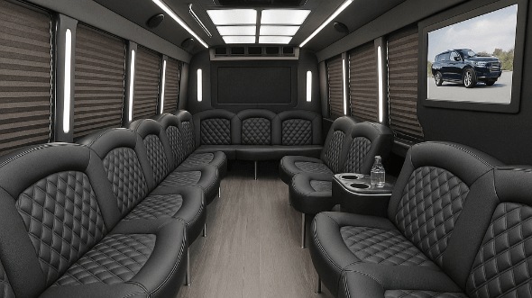 Interior of Charter Bus Company Peoria's 25 Passenger Party Bus in Peoria
