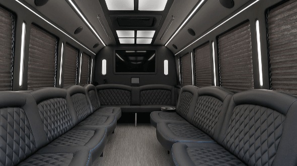 Interior of Charter Bus Company Gilbert's 30 Passenger Party Bus in Gilbert