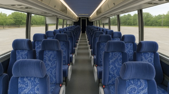Interior of Charter Bus Company Mesa's 46 Passenger Charter Bus in Mesa