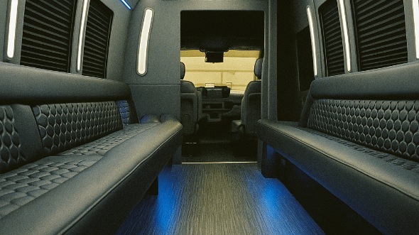 Interior of Charter Bus Company Phoenix's 50 Passenger Party Bus in Phoenix
