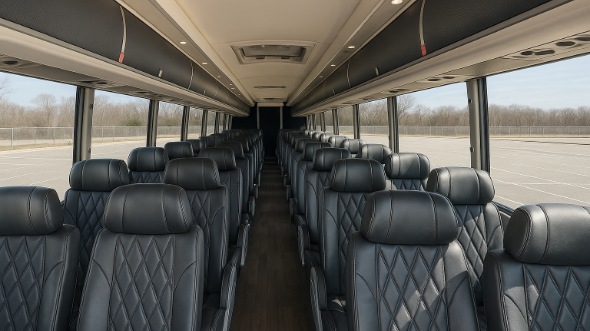 Interior of Charter Bus Company Mesa's 54 Passenger Charter Bus in Mesa