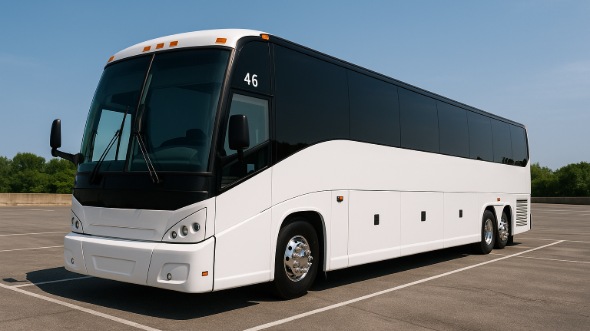 Exterior of Charter Bus Company Mesa's 54 Passenger Charter Bus in Mesa