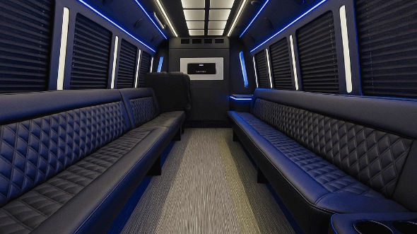 mesa 40 passenger party bus interior